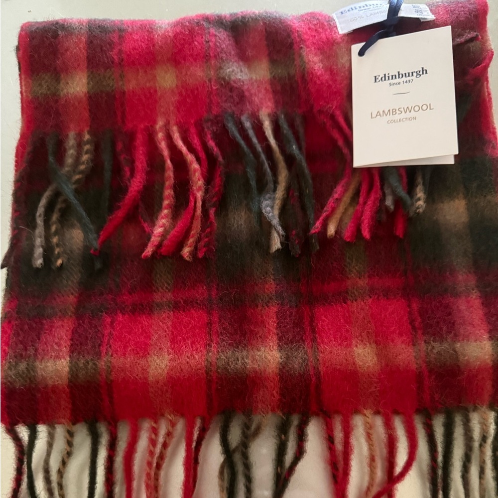 Edinburgh Lambswool Plaid Scarf, purchased in Edinburgh.